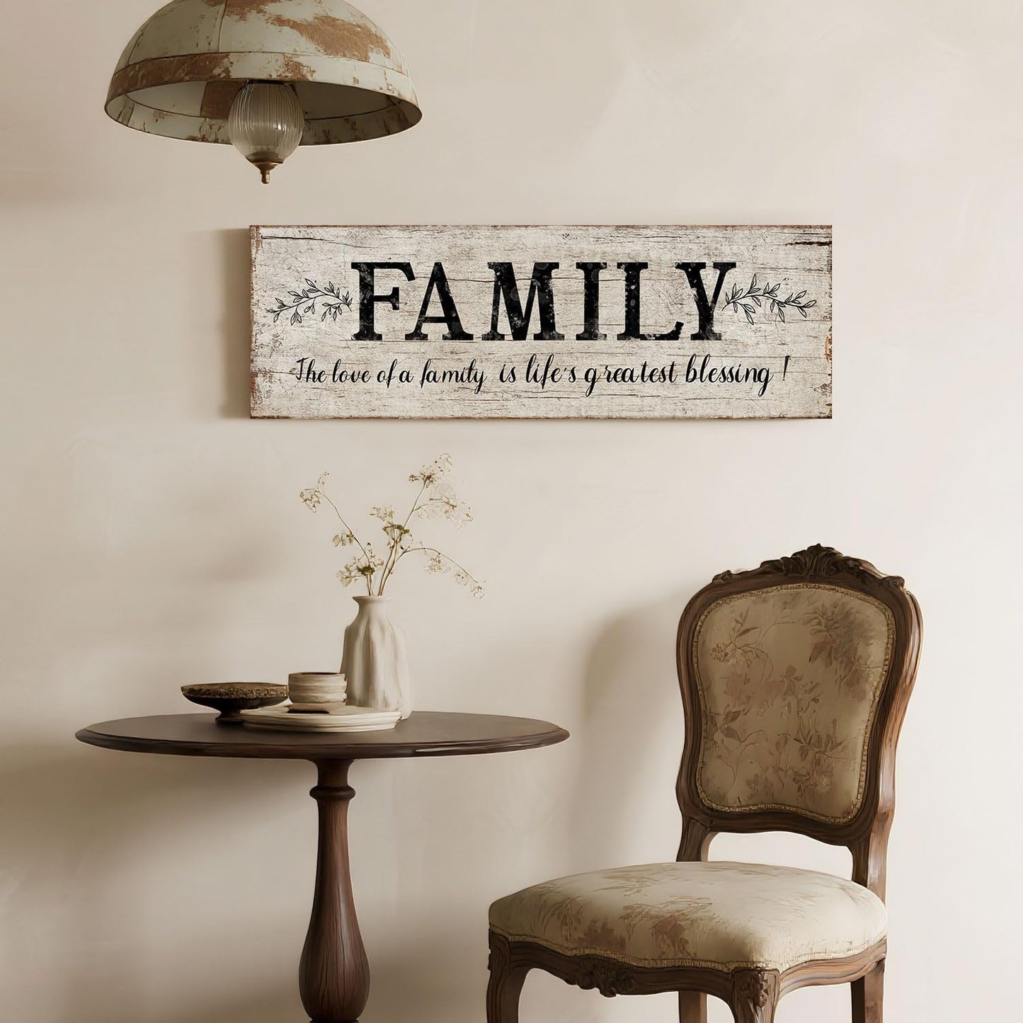 Quotes Wall Decor Enjoy the Little Things Sign Family Wall Signs Canvas Prints Rustic Wooden Wall Art Wood Pictures for Living Room Bedroom Office Home Decor, 6 X 17 Inch Framed