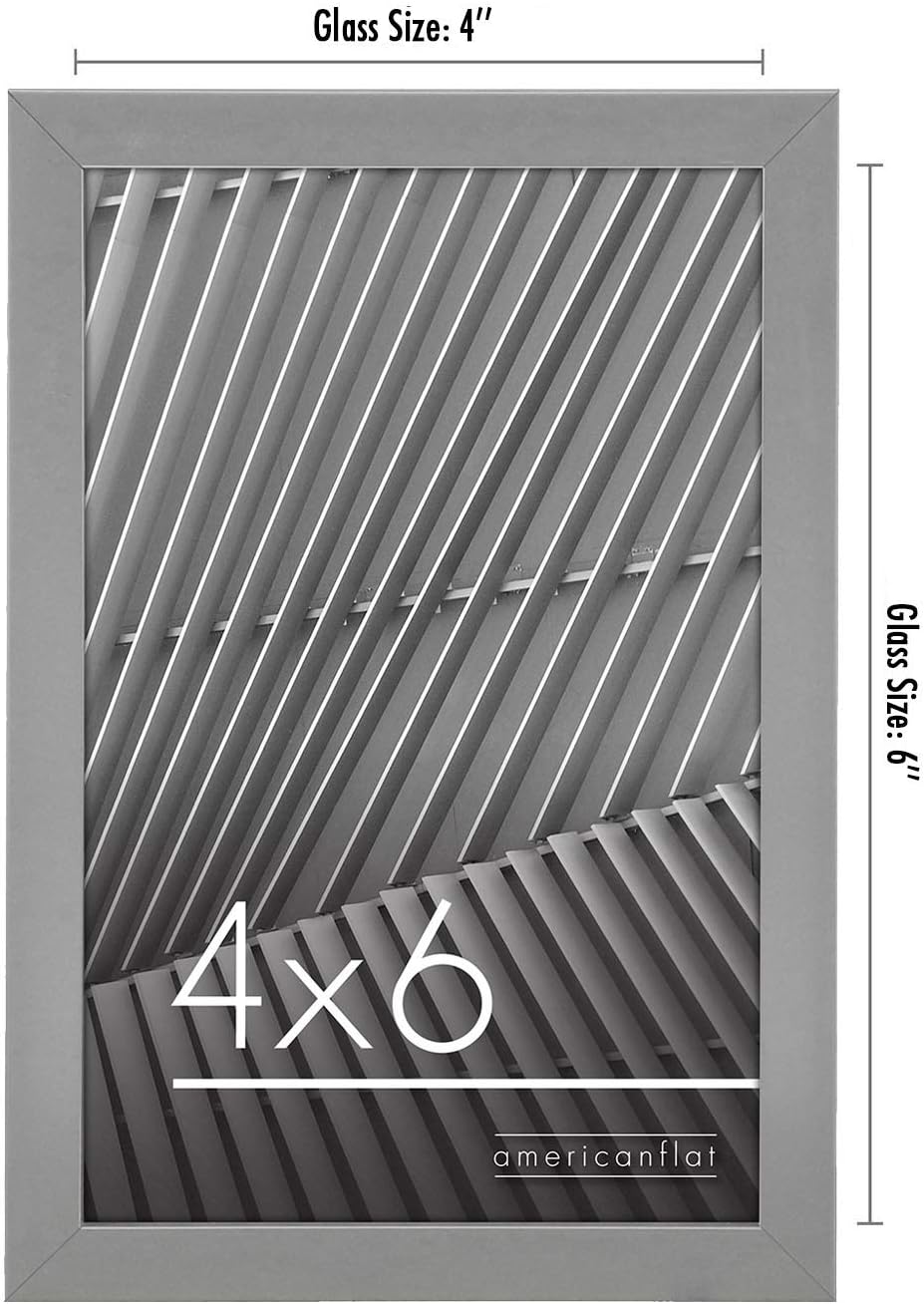 Americanflat 24x36 Poster Frame with Polished Plexiglass - Streamline Collection - Thin Border Picture Frame for Wall Display - Hanging Hardware Included - Black - Colors A