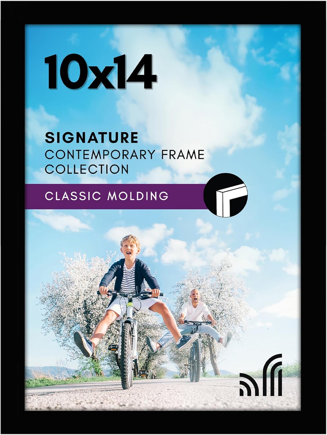 Americanflat 12x18 Poster Frame with Shatter-Resistant Glass - Signature Collection - Gallery-Style Frames Made of Engineered Wood - Photo Frame for Wall Display - Black - Colors A