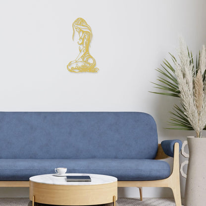 Xedatric Modern Abstract Metal Wall Art-Minimalist Line Sculpture for Bedroom,Living Room,Bathroom-Unique Metal Wall Decor for Home & Office