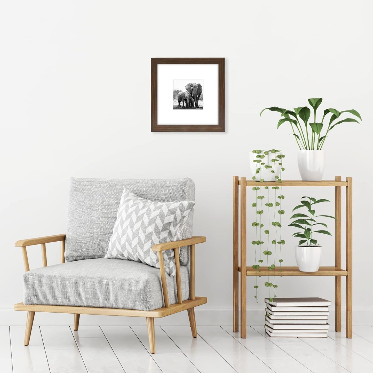 Americanflat 8x10 Picture Frame with Shatter-Resistant Glass - Use as 5x7 Frame with Mat or Display 8x10 Photo Without Mat - Signature Collection - Picture Frames for Tabletop and Wall Display - Black