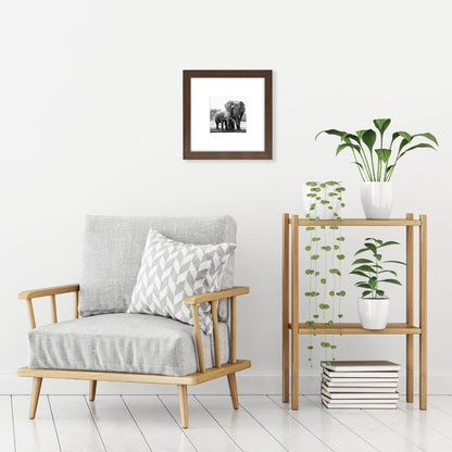 Americanflat 8x10 Picture Frame with Shatter-Resistant Glass - Use as 5x7 Frame with Mat or Display 8x10 Photo Without Mat - Signature Collection - Picture Frames for Tabletop and Wall Display - Black