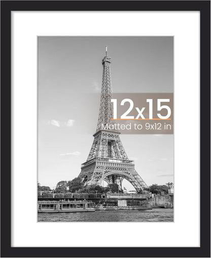 upsimples 8x10 Picture Frame, Display Pictures 5x7 with Mat or 8x10 Without Mat, Wall Hanging Photo Frame, Black, 1 Pack - Colors B