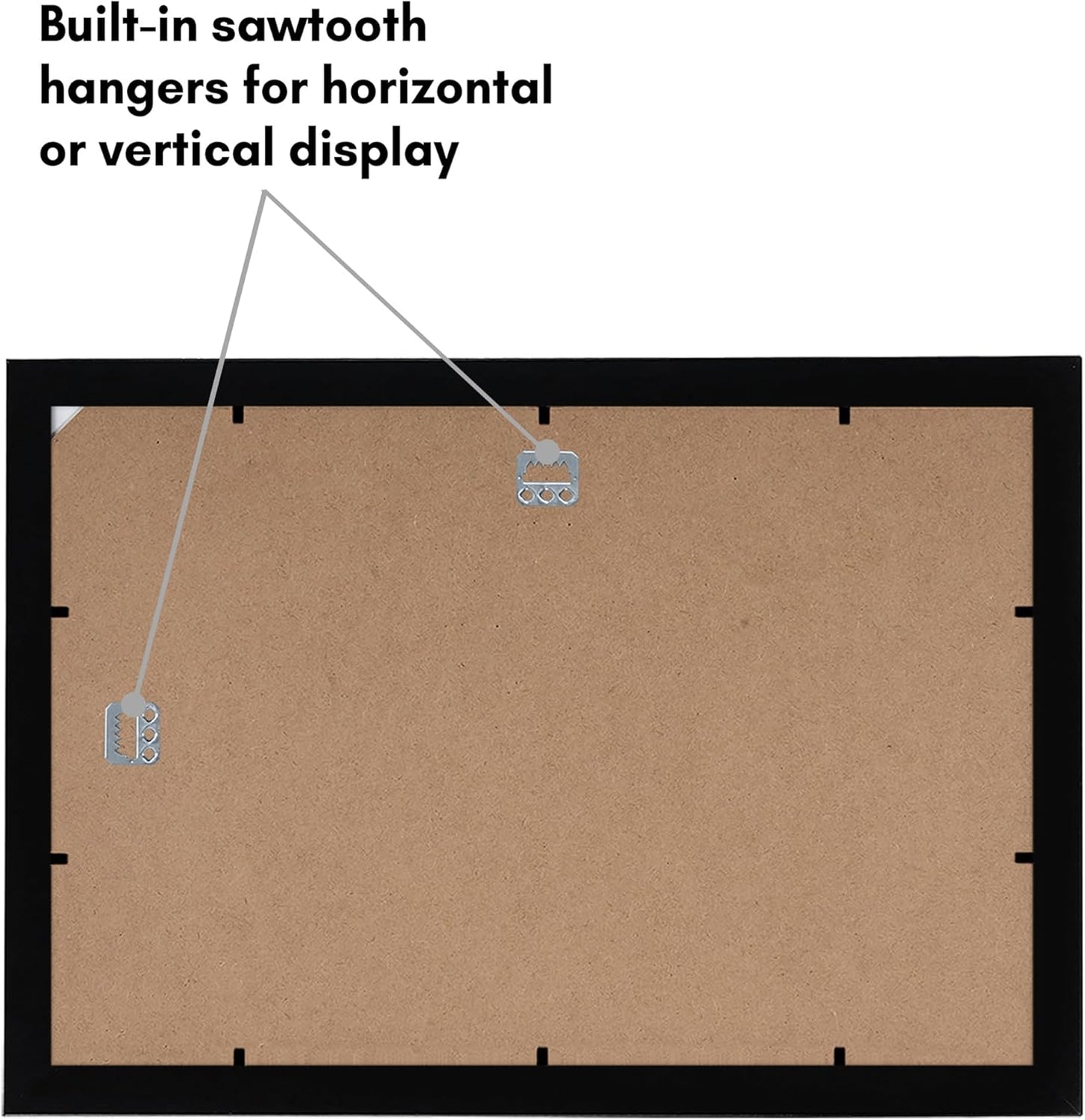Americanflat 12x18 Poster Frame with Shatter-Resistant Glass - Signature Collection - Gallery-Style Frames Made of Engineered Wood - Photo Frame for Wall Display - Black - Colors A