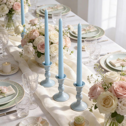 Viyffo Taper Candles, 10 Inch, 4 Pack, Olive Glow – Unscented, Dripless & Smokeless Design, Up to 8 Hour Burn – Long Tall Taper Candlesticks for Wedding, Dinner & Home Decor