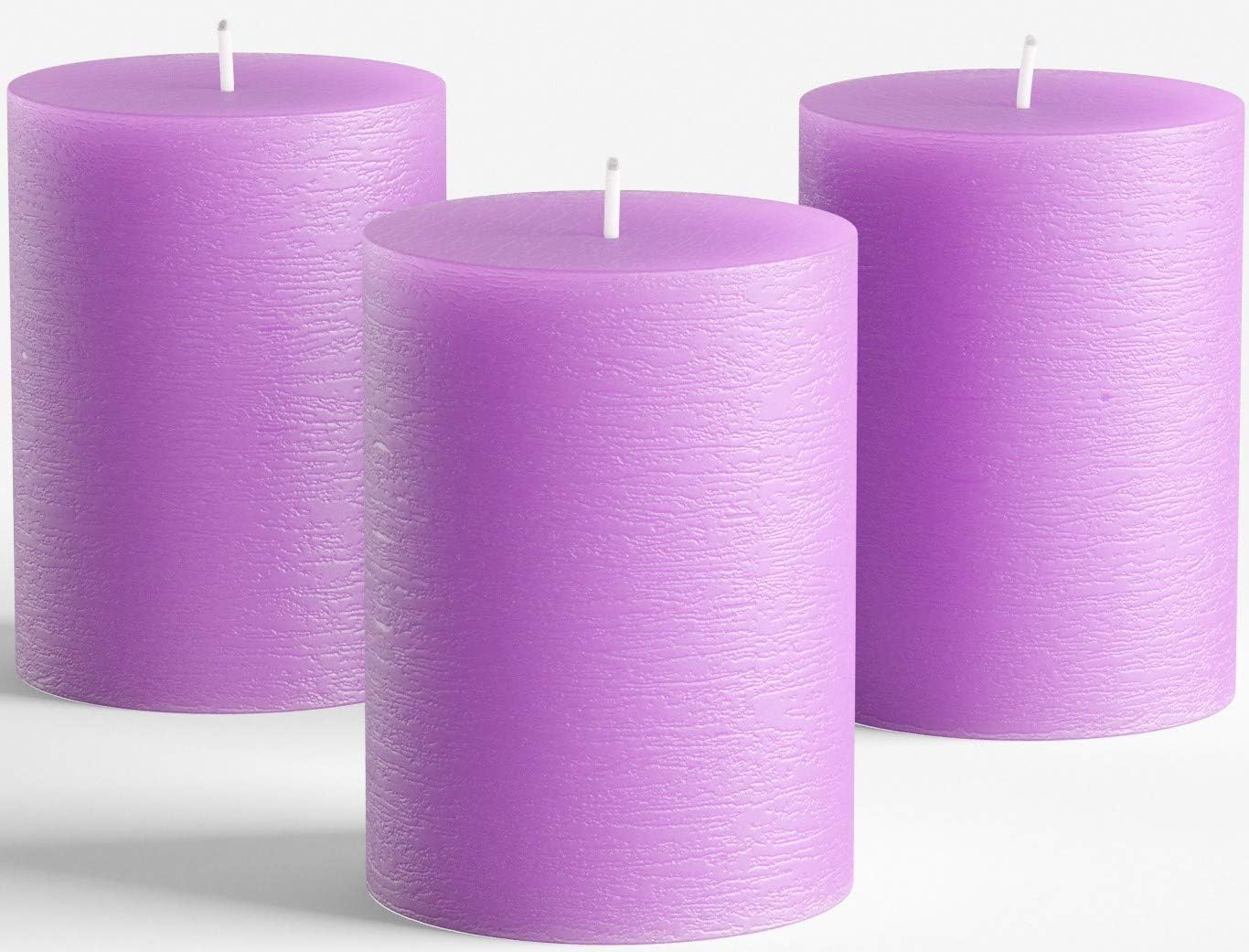 Melt Candle Pillar Candles, 3 Pack - Unscented Candles for Home, Church, Weddings, & More - 3" x 4", Ivory
