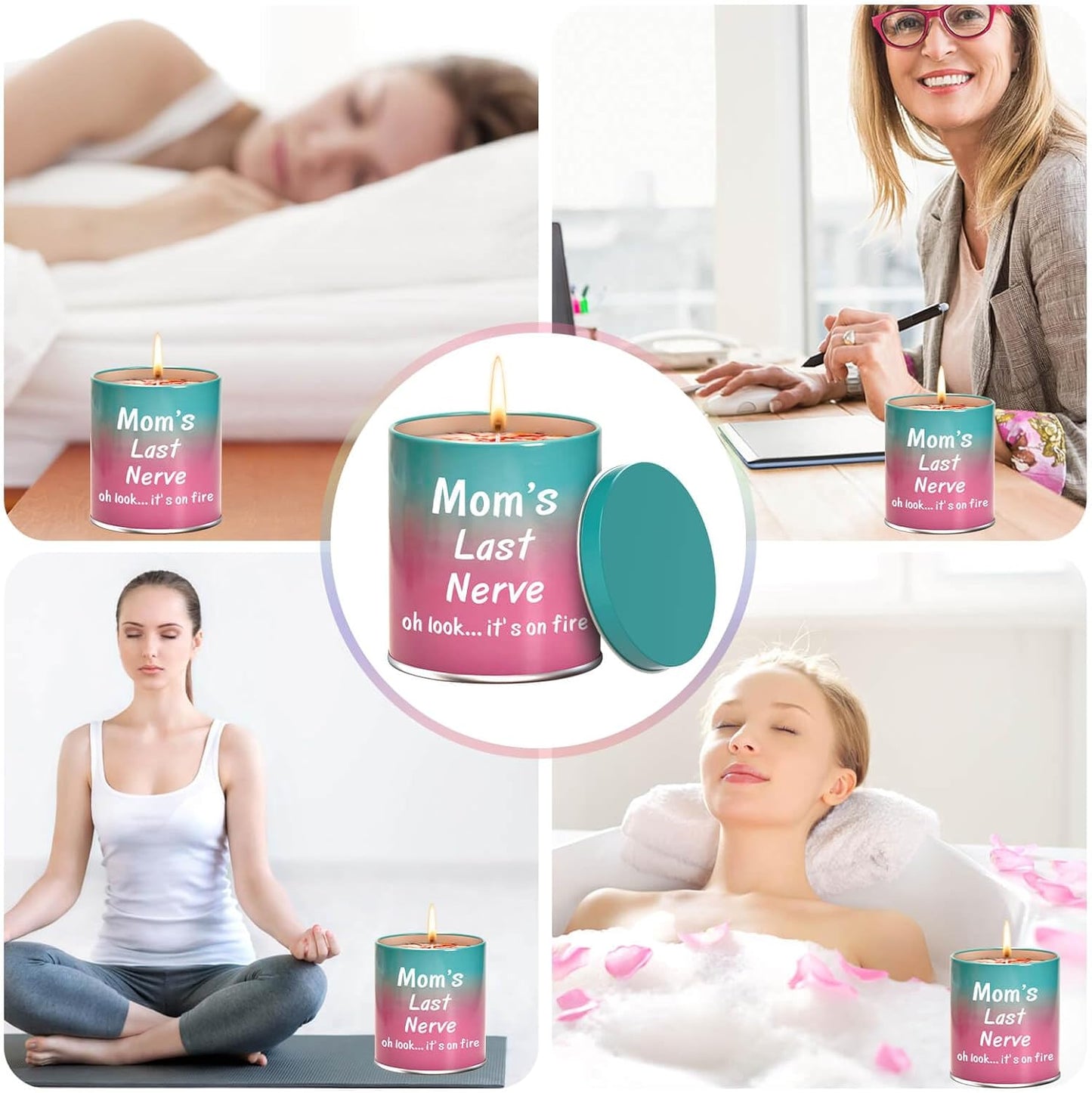 Gifts for Mom Birthday from Daughter Son, Christmas Stocking Stuffers Gifts for Mom Present Mothers Day Great ldeas Funny Unique New Mother Thanksgiving Adoptive 9oz Scented Candle