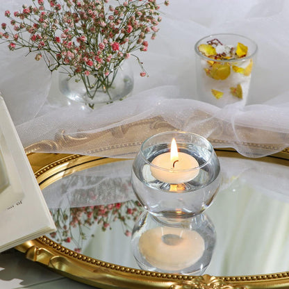 DEVI 24pcs Assorted Gold Votive Candle Holders, Mercury Glass Candle Holder, Diwali Decorations, Gold Wedding Centerpieces for Tables, Bridal Shower Party Table Decorations