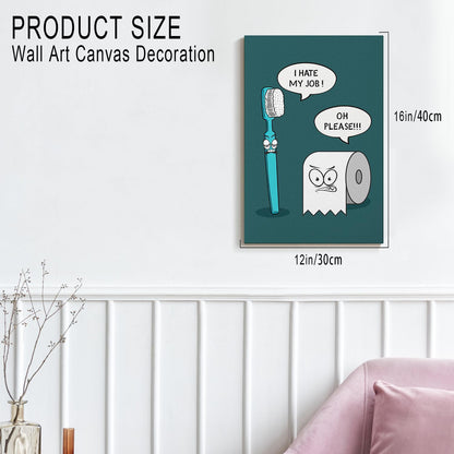 DIHSIEG 12x16 Canvas Wall Art funny bathroom wall art Print Poster Vintage Poster Frameless Floral Can be hung on the Wall Heal Your Heart poster Wall Art Canvas