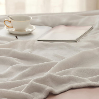 Bedsure GentleSoft Fleece Throw Blanket for Couch Grey - Lightweight Plush Fuzzy Cozy Soft Blankets and Throws for Sofa, Couch, Travel, Camping, 50x60 inches - Colors A