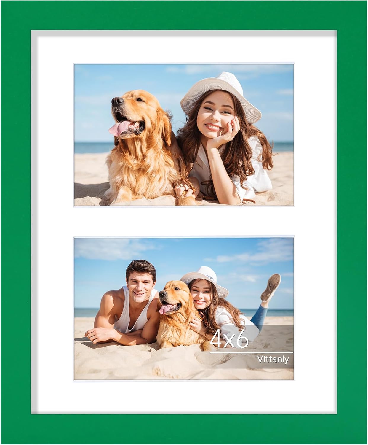 Vittanly 11x14 Collage Picture Frame, Displays 5Pcs 4x6 Pictures with Mat or 1Pcs 11x14 without Mat for Wall Mounting, Picture Frames Collage Wall Decor in Black, 1 Pack
