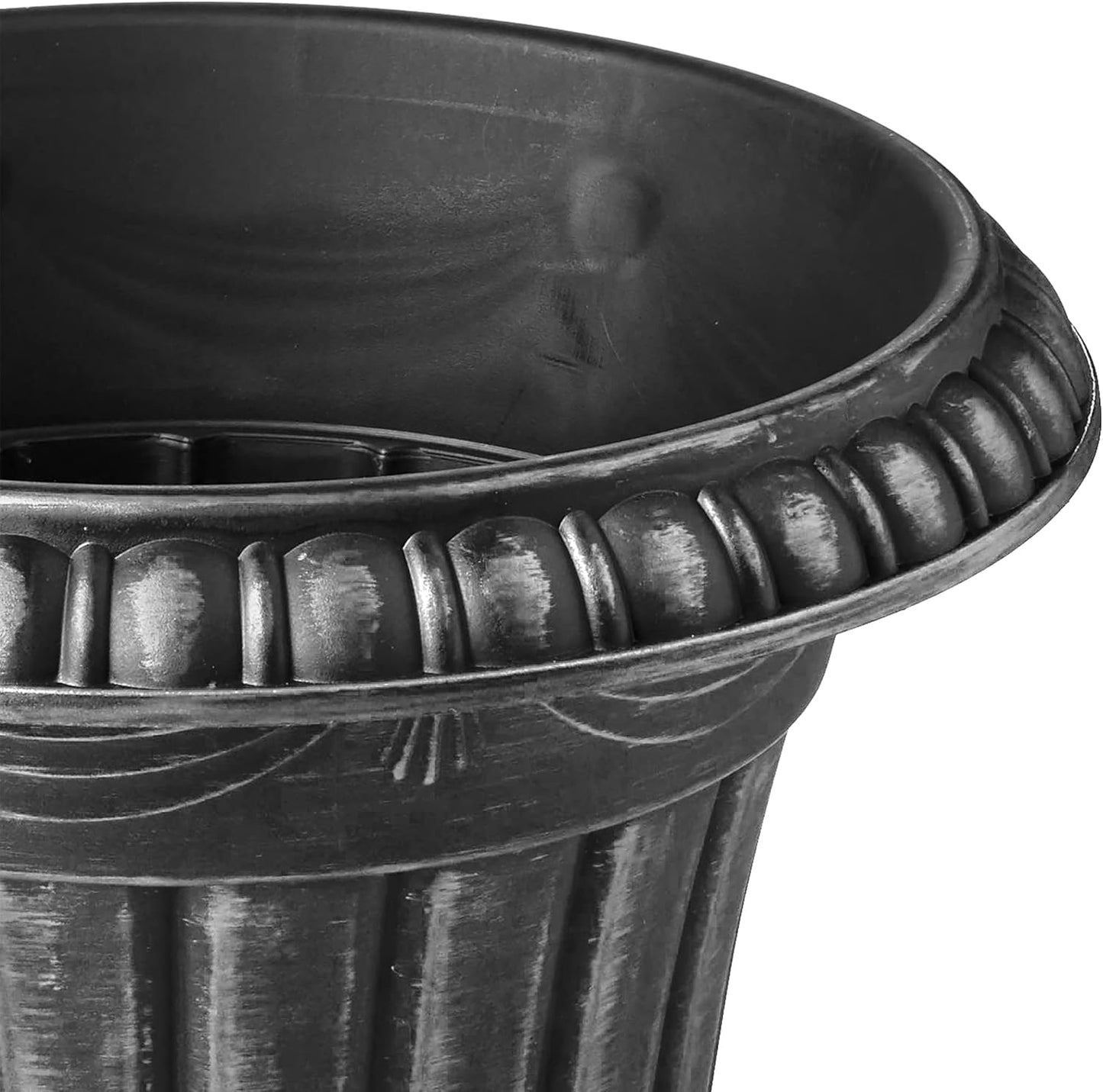 Arcadia Garden Products PL10CP Classic Traditional Plastic Urn Planter Indoor/Outdoor, 15" x 13", Brushed Copper