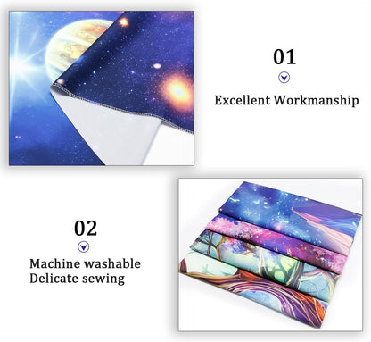 Blacklight Galaxy Space Tapestry UV Reactive Planet Wall Hanging Magical Trees Tapestries Cosmic Mountain Landscape Wall Decor Aesthetic Starry Night Backdrop for Bedroom