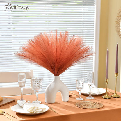 50pcs Pampas Grass 17in for Living Room Decor, Blush Pink Pampas Grass Decor, Fluffy Pink Flowers for Home Birthday Bathroom Baby Shower Wall Bow Decor(Blush & Cream & Pink)