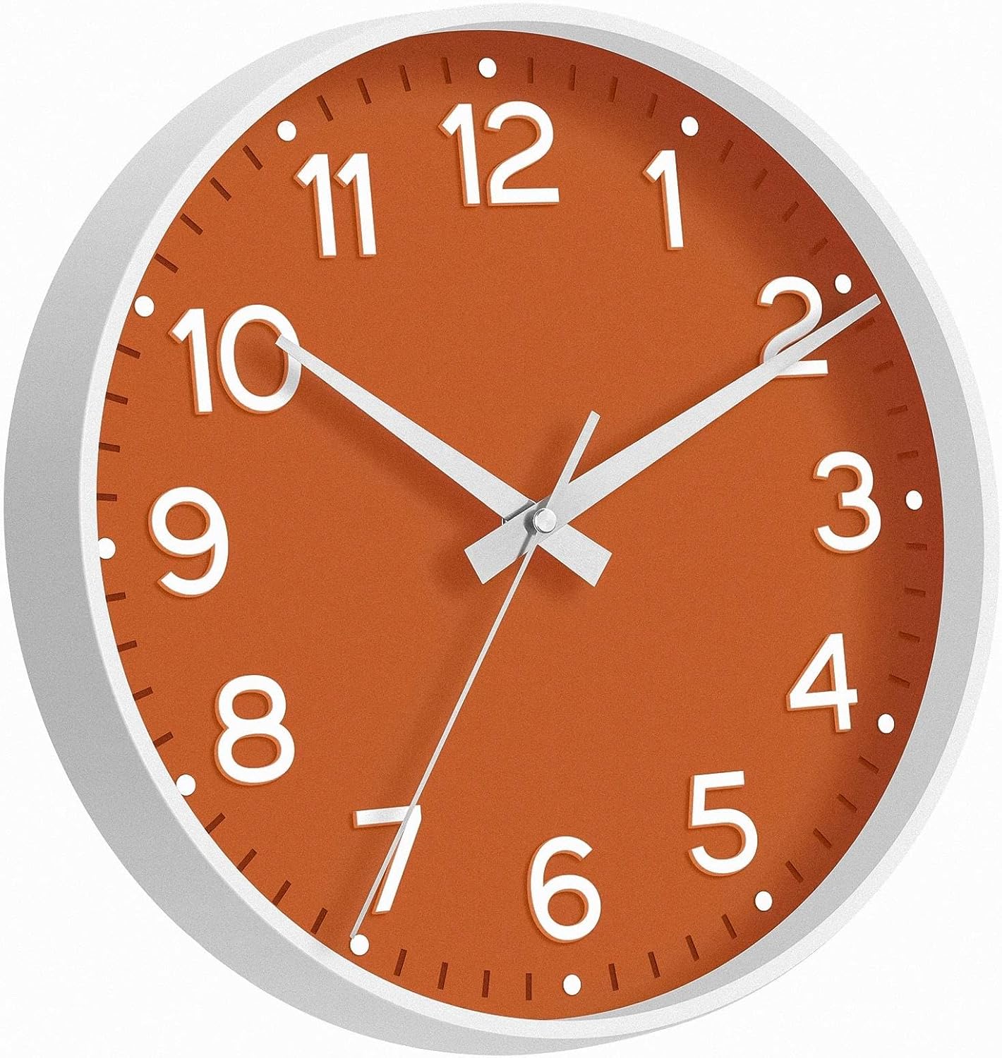 Roymnie Wall Clock Green, Silent Wall Clocks Battery Operated 8 Inch-Modern Non Ticking Analog Clock Decorative for Kitchen Office Bathroom Bedroom(Gold)
