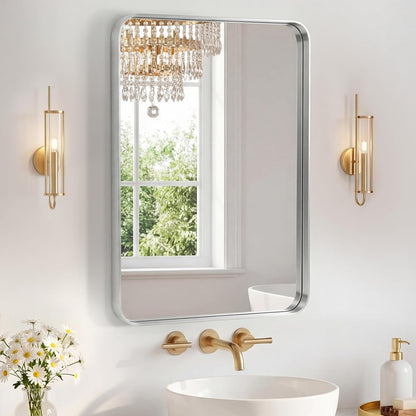 NEWBULIG Gold Round Wall Mirror 36 Inch, Bathroom Mirrors for Over Sink, Wall Decor for Bathroom, Entryway, Bedroom, Vanity