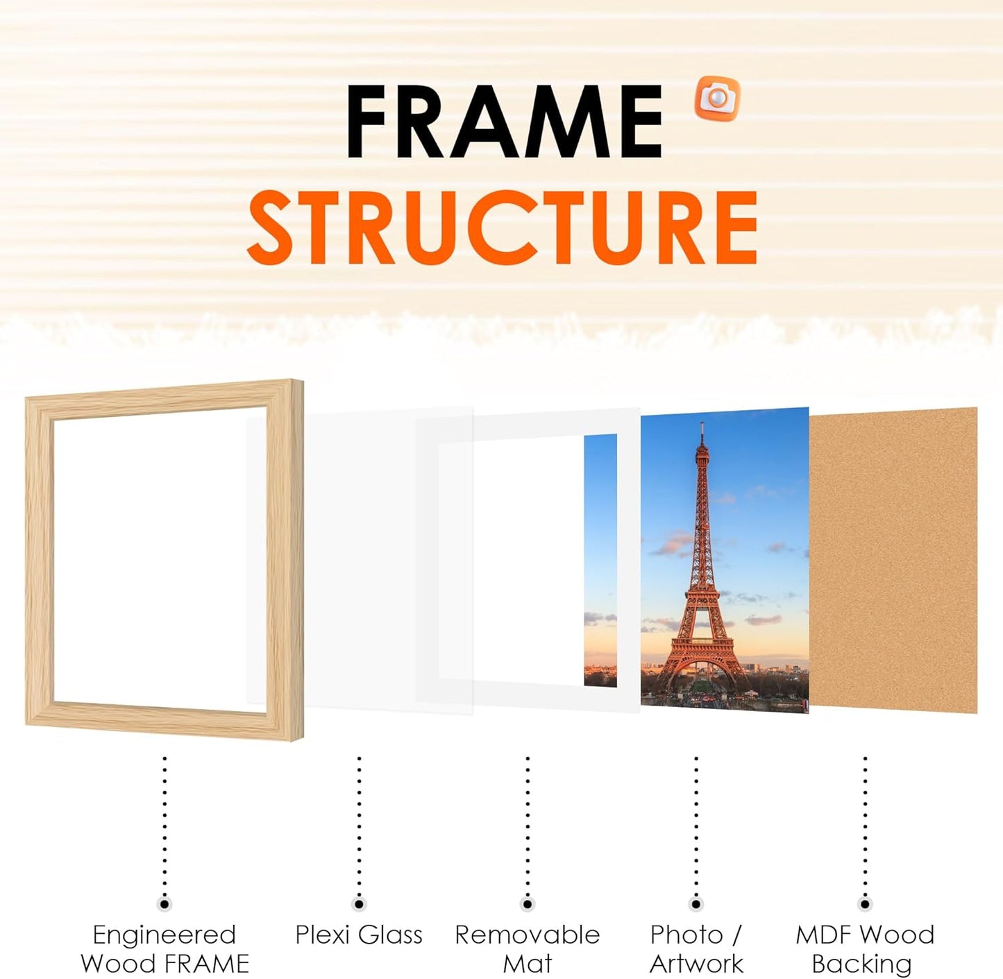 FIXSMITH 10 Pack Picture Frames Collage Wall Decor for Mounting or Tabletop Display, Gallery Wall Frame Set with Two 8x10 Black Frames, Four 5x7 Frames and Four 4x6 Frames, Multi-Pack Photo Frame Set