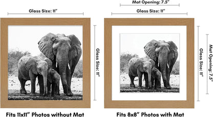 Americanflat 8x10 Picture Frame with Shatter-Resistant Glass - Use as 5x7 Frame with Mat or Display 8x10 Photo Without Mat - Signature Collection - Picture Frames for Tabletop and Wall Display - Black