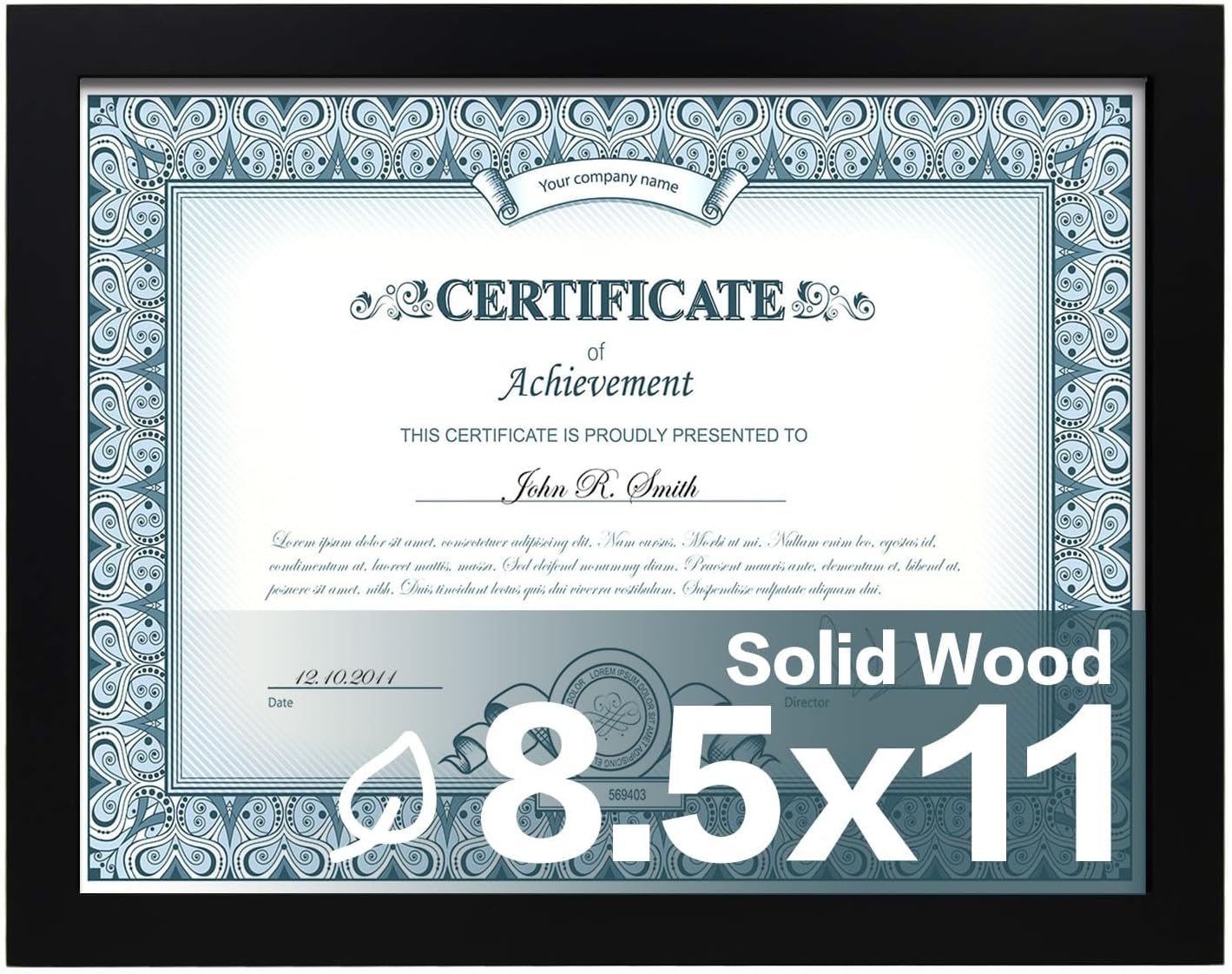 Egofine 12x16 Picture Frame Black, Covered by Plexiglass Made of Solid Wood, Display Pictures 9x12 and 11x14 with Mat or 12x16 Without Mat, for Wall Mounting Photo Frame - Colors B