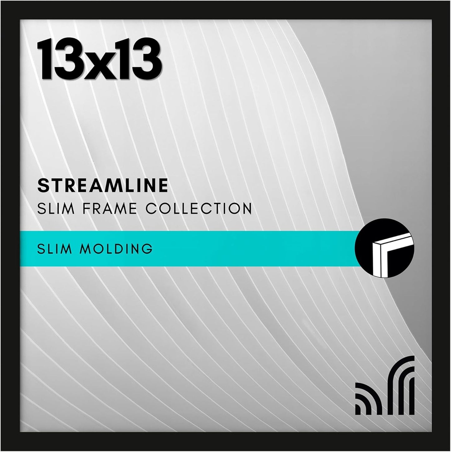 Americanflat 24x36 Poster Frame with Polished Plexiglass - Streamline Collection - Thin Border Picture Frame for Wall Display - Hanging Hardware Included - Black - Colors C