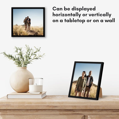 Americanflat 24x36 Poster Frame with Polished Plexiglass - Streamline Collection - Thin Border Picture Frame for Wall Display - Hanging Hardware Included - Black - Colors C
