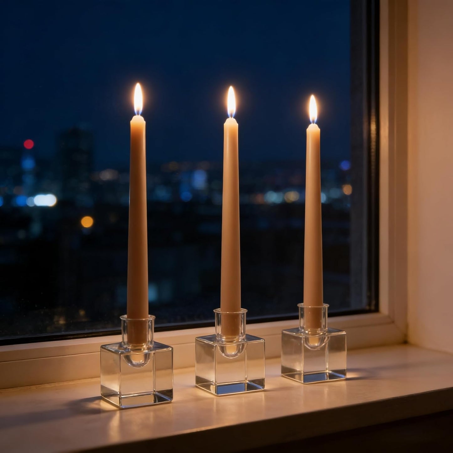 12-Pack Olive Green Taper Candles, 10 Inch Unscented Dripless Candlesticks, Long-Lasting Burn Time of 7-8 Hours, Perfect for Christmas Home Décor Spring and St. Patrick's Day
