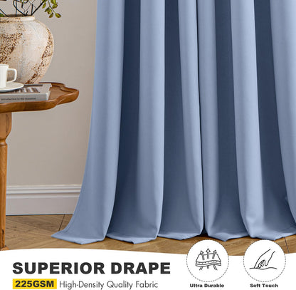 MIULEE Blackout Curtains for Bedroom Living Room 2 Panels, Thermal Insulated Room Darkening Drapes Grommet Noise Reducing Light Blocking Window Treatments 63 Inches Long 40x63 Inch Black - Colors A