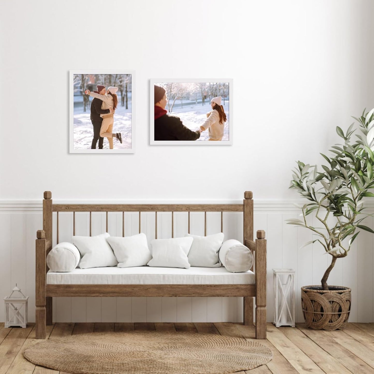PHAREGE 5 Openings 4x6 Picture Frame Collage Black 4 Pack, 11x14 Poster Frame Set of 4, Display Family Wedding Photos Horizontal or Vertical on The Wall