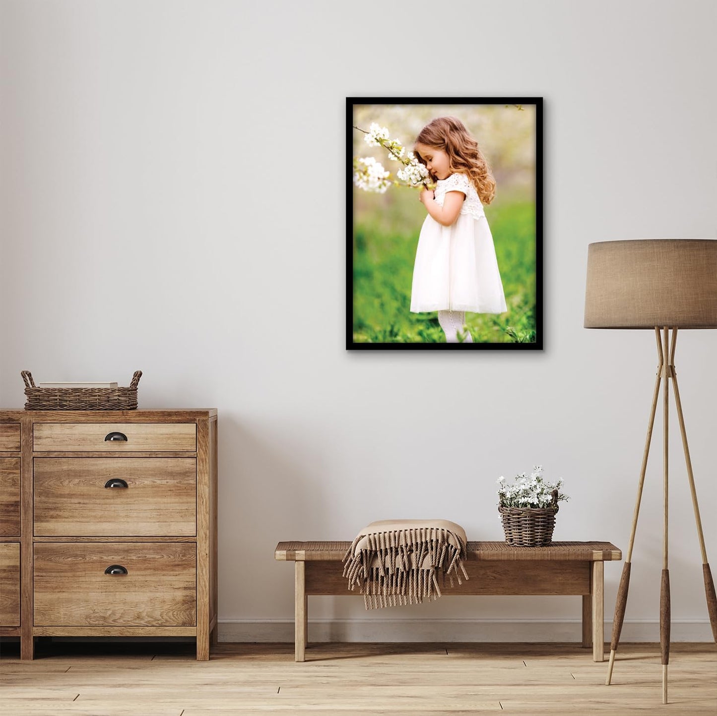 Americanflat 24x36 Poster Frame with Polished Plexiglass - Streamline Collection - Thin Border Picture Frame for Wall Display - Hanging Hardware Included - Black - Colors B