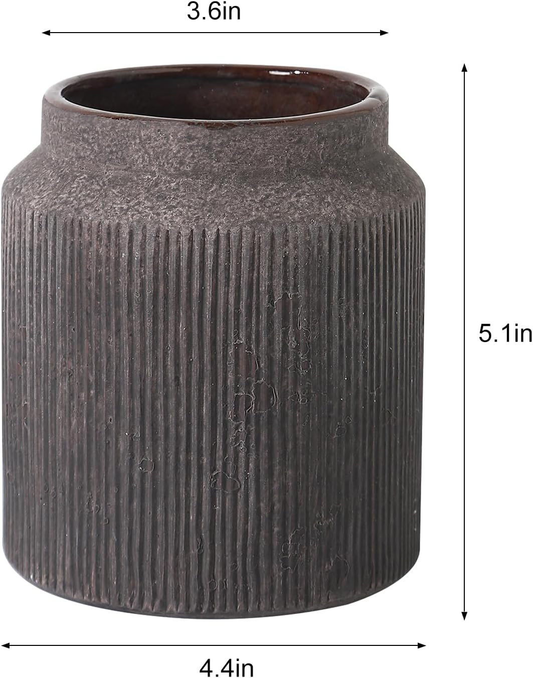 Rustic Vases for Home Decor. Ceramic Vase for Dining Table Decor. Terracotta Decorative Vase 6.1IN. ZSHLXM