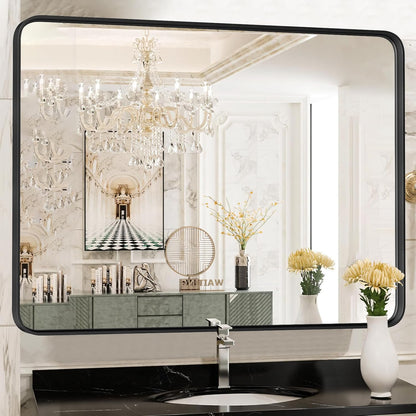 NEWBULIG Gold Round Wall Mirror 36 Inch, Bathroom Mirrors for Over Sink, Wall Decor for Bathroom, Entryway, Bedroom, Vanity