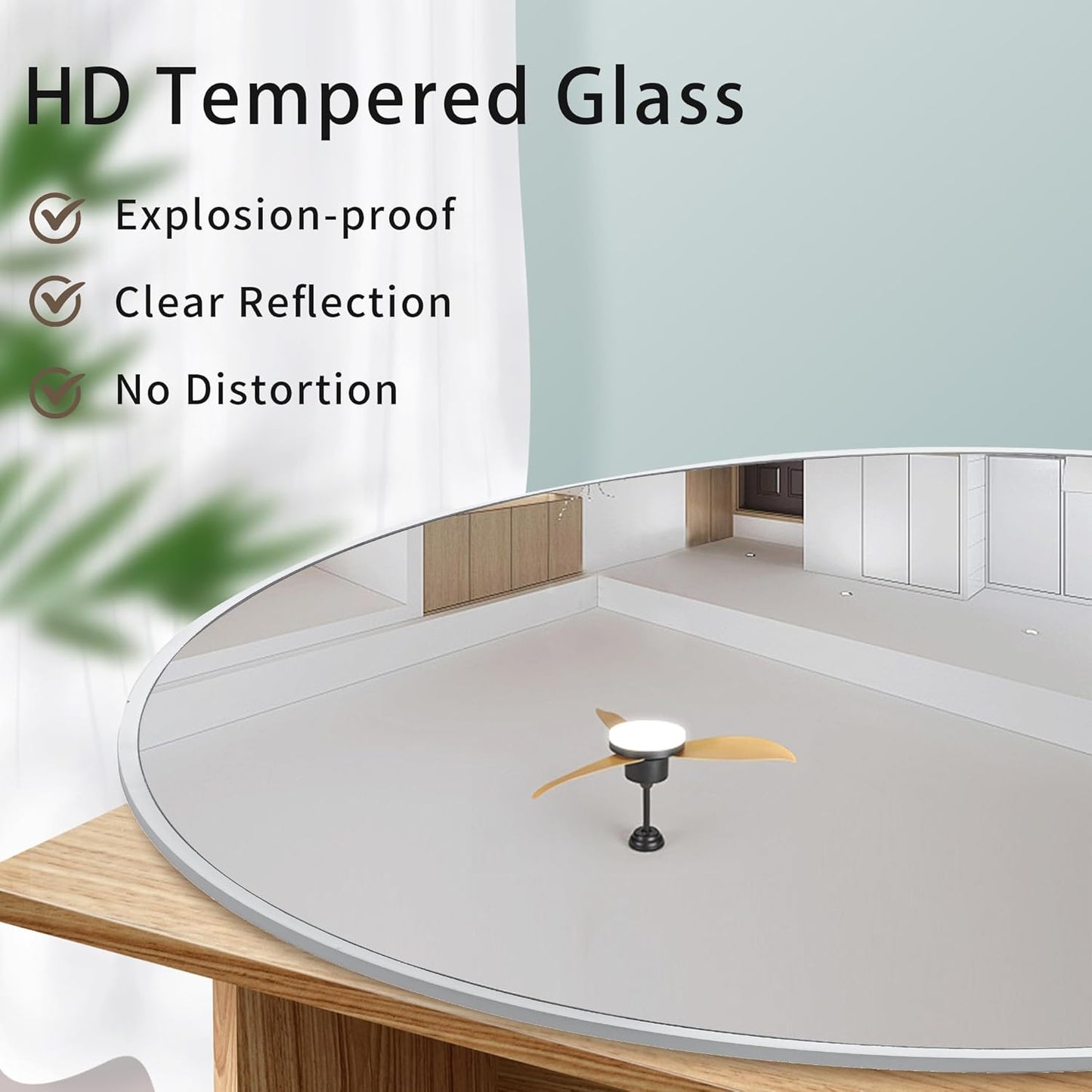 White Round Mirror 30 Inch, Circle Wall Mirrors for Bathroom, Bedroom Living Room or Entryway
