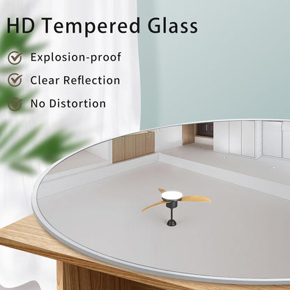 White Round Mirror 30 Inch, Circle Wall Mirrors for Bathroom, Bedroom Living Room or Entryway