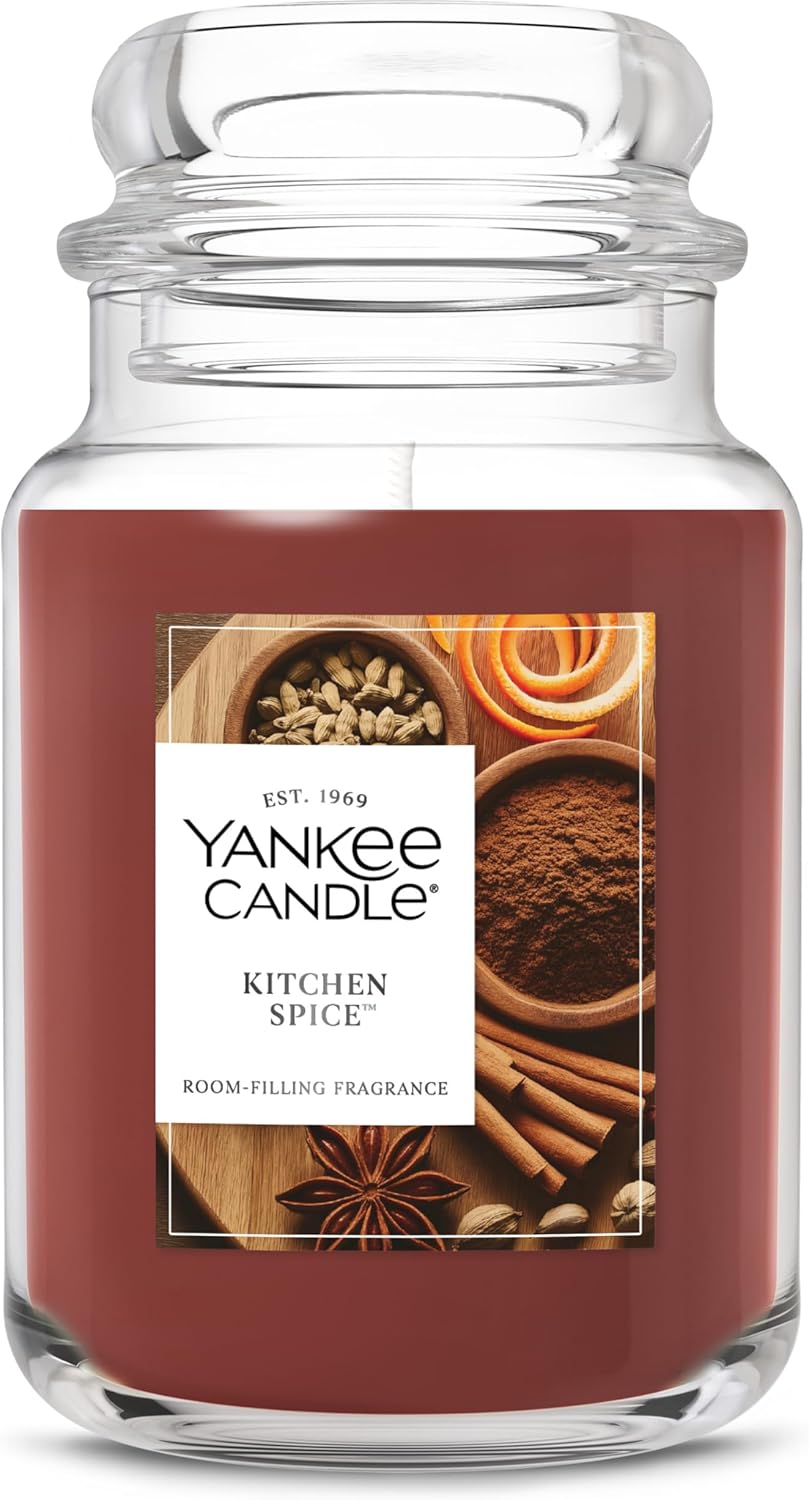 Yankee Candle Sugared Cinnamon Apple, Scented Candle, 22oz Large Jar with up to 150 Hour Burn Time, Giftable