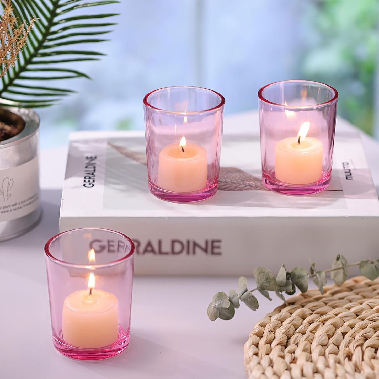 LETINE Gold Votive Candle Holders Set of 36 - Speckled Mercury Gold Glass Candle Holder Bulk - Ideal Spring Summer Decor for Wedding Centerpiece Table，Valentine's Day Decorations Indoor