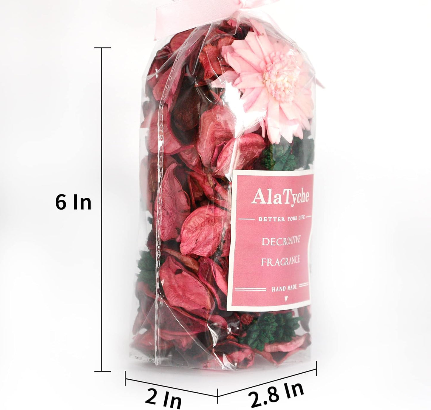 Spring Potpourri Bags,Vanilla Scented Potpourri Bowl Fillers,Dried Flowers,Home Fragrance Sachet of Petal, Vase Decor (White Caramel)-Mini