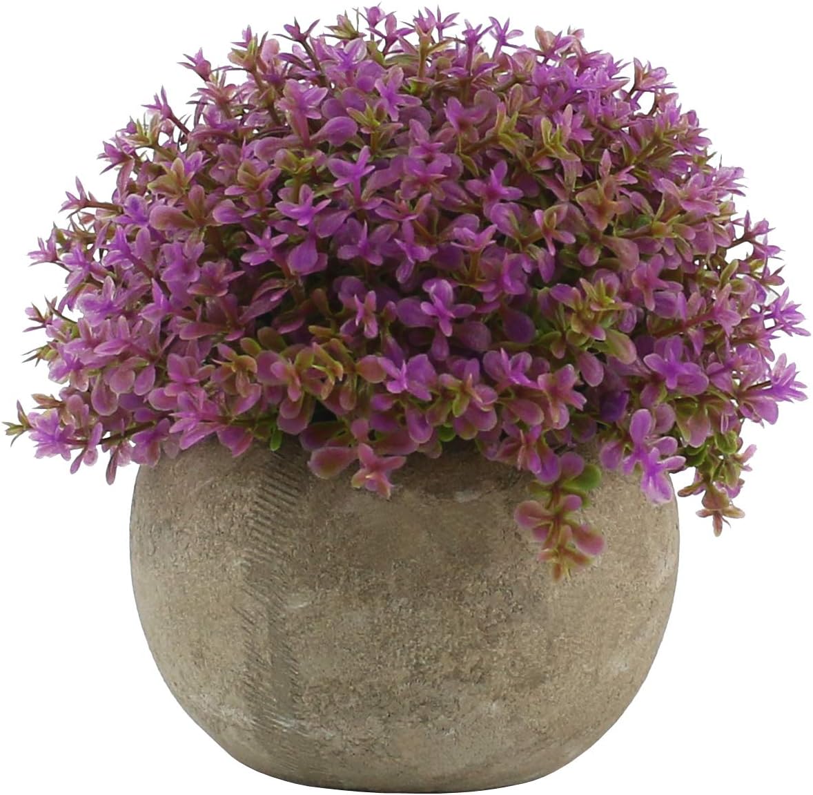 Ogrmar Mini Plastic Faux Plants in Pot/Small Topiary Shrubs Fake Greenery for Bathroom, House Decorations (Green Grass)