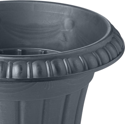 Arcadia Garden Products PL10CP Classic Traditional Plastic Urn Planter Indoor/Outdoor, 15" x 13", Brushed Copper