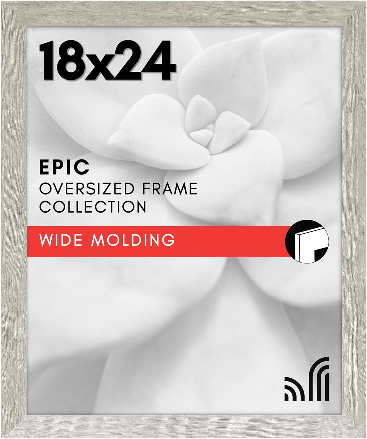 Americanflat 16x20 Picture Frame with Polished Plexiglass - Black Picture Frame - Wide Photo Frames Made of Engineered Wood for Vertical or Horizontal Wall Display - Epic Collection - Black - Colors B