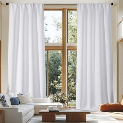 Simplebrand Ava Sage Green Blackout Curtains for Bedroom 63 Inch Length 2 Panels Set, Solid Thermal Insulated Energy Saving Rod Pocket Window Treatment Curtains Blackout Drapes, W40 x L63 Inch, Sage - Colors C