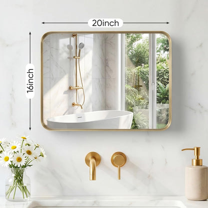 NEWBULIG Gold Round Wall Mirror 36 Inch, Bathroom Mirrors for Over Sink, Wall Decor for Bathroom, Entryway, Bedroom, Vanity