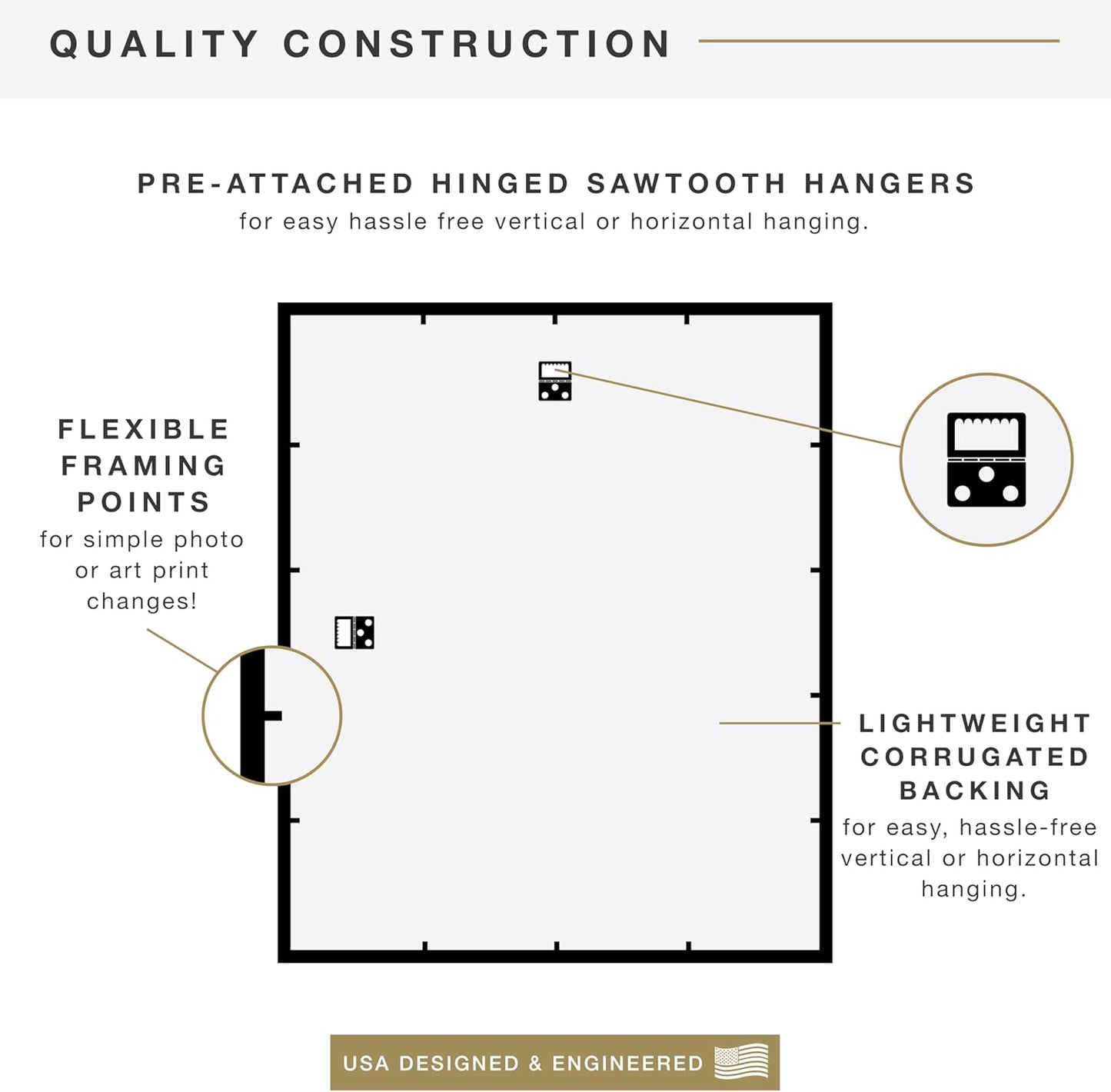 MCS Trendsetter 24x36 Poster Frame Black High-Gloss, Vertical & Horizontal Wall Hanging Large Picture Frame for Photos, Posters & Art Prints (1-Pack)