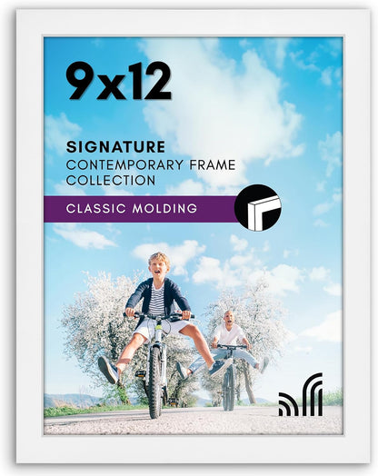 Americanflat 12x18 Poster Frame with Shatter-Resistant Glass - Signature Collection - Gallery-Style Frames Made of Engineered Wood - Photo Frame for Wall Display - Black - Colors A