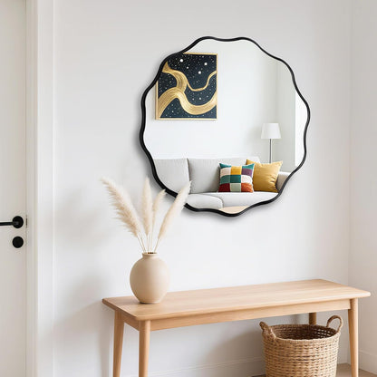Fabuday Black Circle Mirror for Wall 20 inch - Round Mirrors for Bathroom, Entryway, Living Room, Hallway, Bedroom Decor, Small Matte Framed
