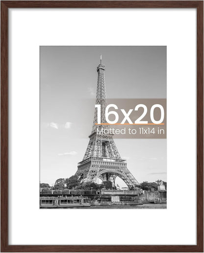 upsimples 8x10 Picture Frame, Display Pictures 5x7 with Mat or 8x10 Without Mat, Wall Hanging Photo Frame, Black, 1 Pack - Colors B