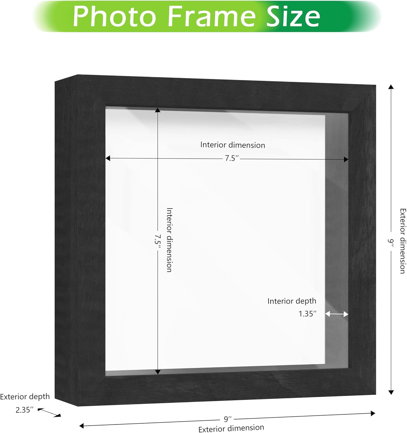FrameWorks 11” x 14” Dark Oak Wooden Shadow Box Frame – Display Case with Soft Felt Back, Memory Box with Tempered Glass, Display Box with Elegant White Ball Push Pins, Wooden Flower Box