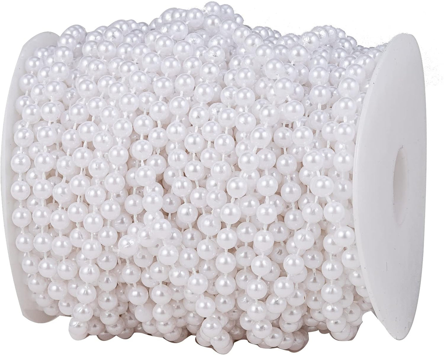 3mm Millet Beads Crafts Faux Pearl Beads Garland Pearl Bead Roll Strand of Pearls to Decorate Floral Centerpieces Wedding Party Favor Christmas Tree(33 Feet Ivory)