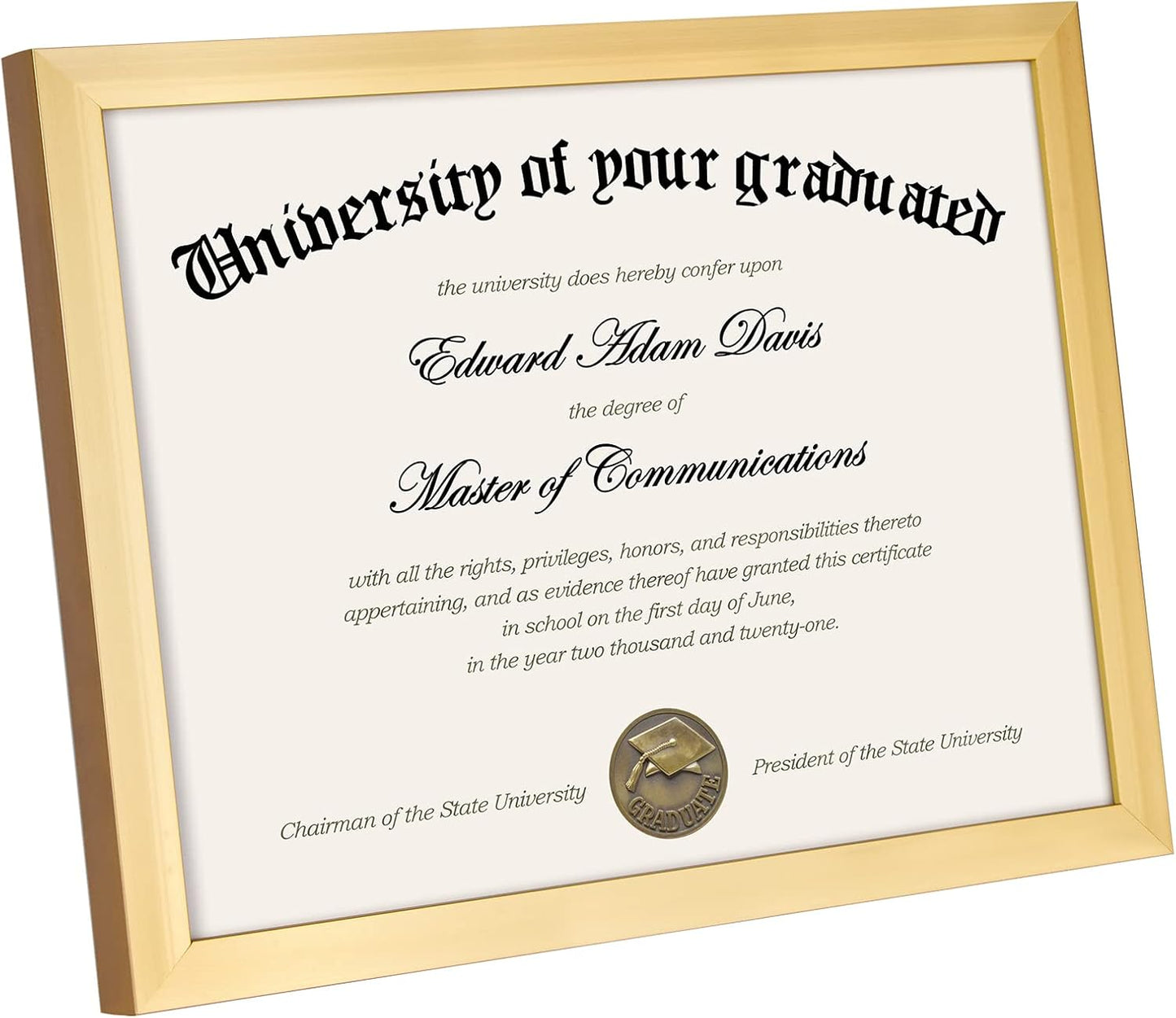 upsimples Certificate Frame with High Definition Glass, 8.5 by 11 Picture Diploma Document Frames for Wall and Tabletop, Black 5 Pack