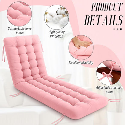 Vercraft Long Floor Cushion Large Floor Cushion with Brushed Cotton Jumbo Lounger Pillow for Outdoor Indoor Bay Window Meditation Yoga Reading Sleeping(Pink)