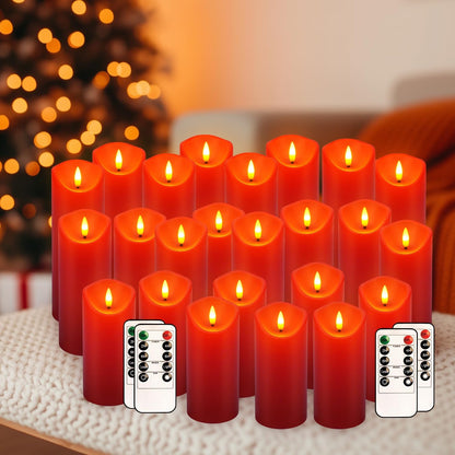 48- Pack of 3 Sizes of LED Flameless Candles.This Candle is Suitable for café, Fancy Restaurant, Bookstore and Other Scenes to Create a Relaxing and Romantic Atmosphere.